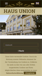 Mobile Screenshot of hotel-hausunion.de