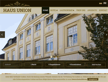 Tablet Screenshot of hotel-hausunion.de